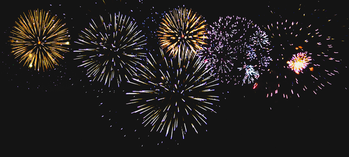 Fireworks big in sky