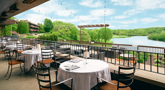 Geneva ChopHouse outdoor patio with a view