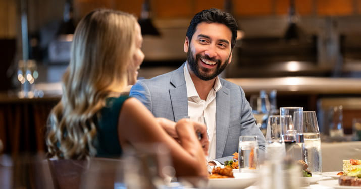 Couple dining at Geneva ChopHouse