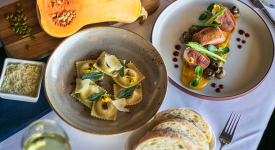 Table filled with delicious Italian entrees