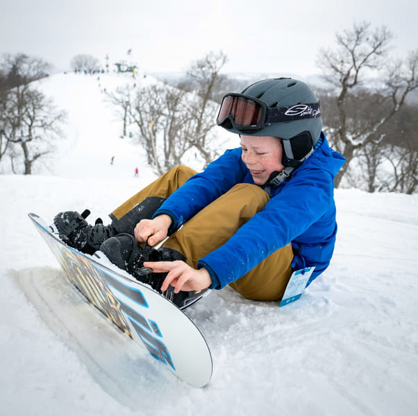 Young snowboarder