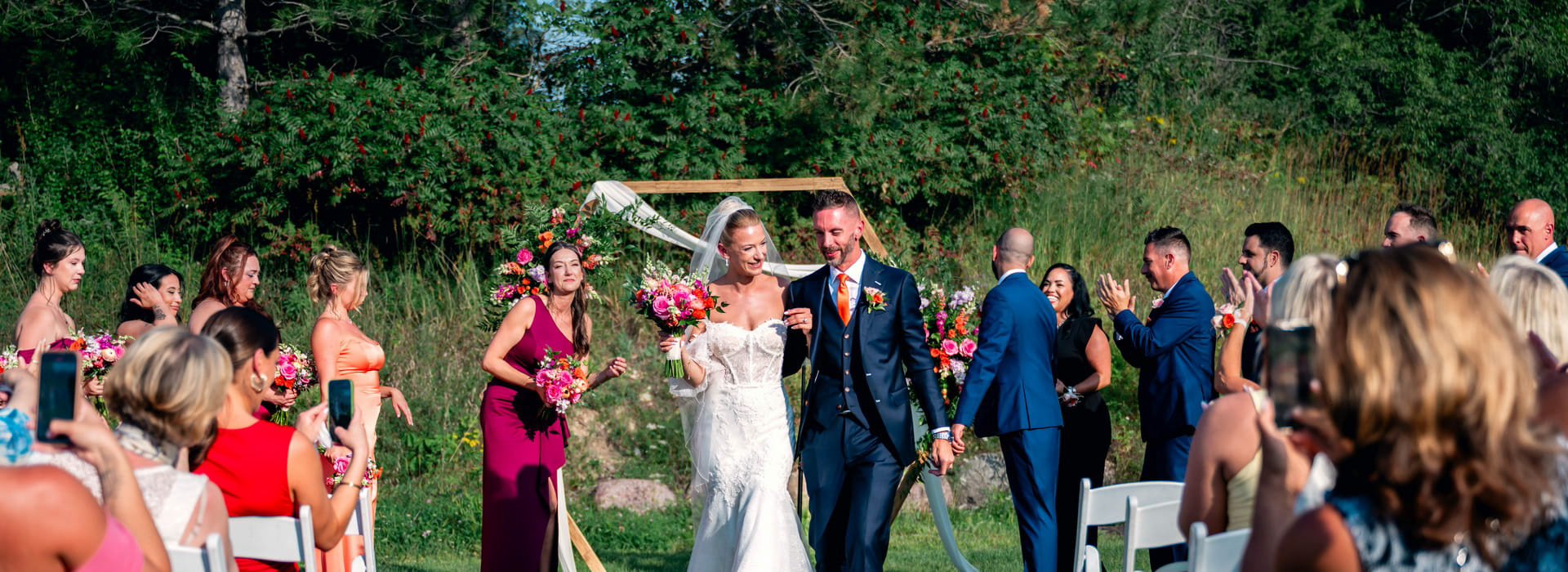 Outdoor ceremony at the chalet