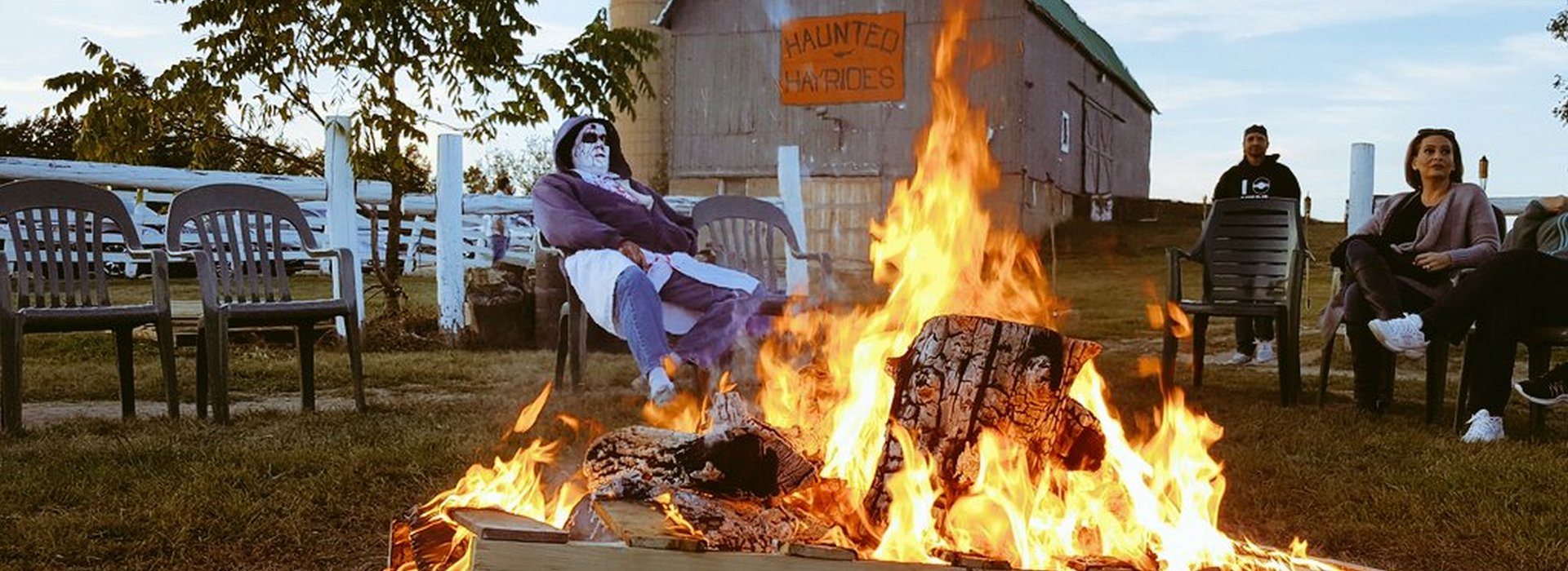 Bonfire at the Haunted Hayride