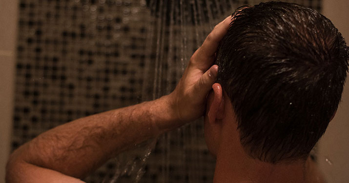 Showering Man